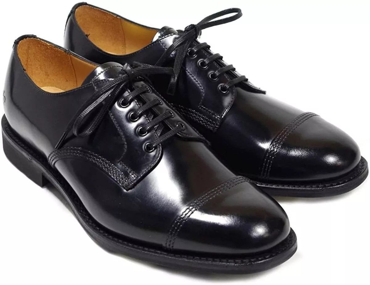 Factory Seconds - Sanders 1128b Military Derby Shoes In Black Factory Seconds - Sanders 1128b Military Derby Shoes In Black